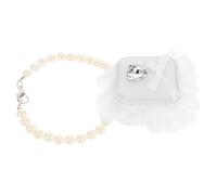 SEWACC Caja y Almacenamiento Seguro Porta Anillos para Anillos de Boda para de Poliéster Blanco Diseño Único para Propuesta