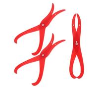 SEWACC Calibradores de Cerámica de 3 Piezas en Plástico Rojo para Medición Precisa y Modelado de Arcilla en Escultura y Cerámica Profesional