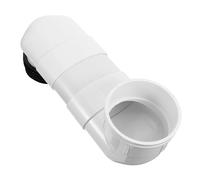 SEWACC Cambiador de Desagüe Adecuado para Uso Residencial y Desplazamiento Máximo de 10 Cm para Inodoro de PVC Blanco Resistente y Ajustable