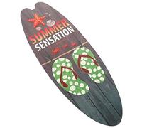 SEWACC Cartel De Madera De Tabla De Surf Placa De Madera Costera Playa Ellos Colgante Placa De Pared Costera Colgante De Barra De Tabla De Surf Home Decor Hawai Banquete El Mediterraneo