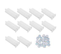 SEWACC Cartuchos de Pegamento Epoxi 1:1 de 50ml en Plástico Blanco, Paquete de 10 Unidades para Dispensación Precisa en Construcción y Manualidades
