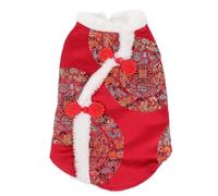 SEWACC Chaleco para Perro Grande Estilo Chino Rojo M Ropa Adorable para Mascotas de Otoño E Invierno Disfraz Decorativo Ligero para Perros Ropa para Mascotas Adecuado para Fotos y