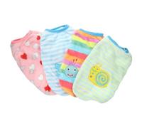 SEWACC Chaleco para Perro Pequeño de Franela Cálida Botones 4 Piezas Diseño de Dibujos Animados Corazón Oruga Caballito de Mar Caracol para Otoño E Invierno Ropa Decorativa y