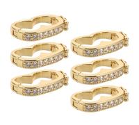 SEWACC Cierres de Joyería Dorados 6 Piezas Conector en Forma de Cacahuete y Gemas de Imitación para Collares y Pulseras DIY Accesorios para Fabricación de Joyas