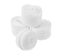 SEWACC Cinta De Encaje Decorativa Para Costura y Manualidades, 4 Rollos (10 m Cada Uno), Varios Anchos (3-4,5 Cm), Tela De Encaje Blanca Diy, Adorno Para Ropa y Decoración Artesanal