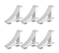 SEWACC Clips para Estantes de Refrigerador Comerciales Gancho Soporte Pequeño de Aluminio para Congelador Paquete de 6 Piezas para Frigorífico Recambios y Accesorios Frigoríficos