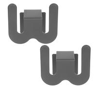 SEWACC Colgador de Zapatillas de Baño sin Taladros Organizador de Pared Adhesivo Color Gris Oscuro Soporte de Drenaje para Secado Rápido Pack de 2 Unidades Adecuado para Baño y