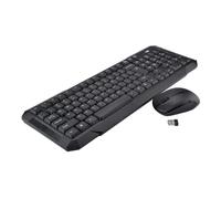 SEWACC Combo De Teclado Inalámbrico y Ratón Inalámbrico Ergonómico para Oficina y Hogar, Tecnología 2.4g USB, Ahorro De Energía, Diseño Profesional y Práctico, Color Negro