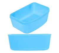 SEWACC Comedero Colgante para Loros 4 Unidades Tamaño S Azul, Cuenco Plástico Reutilizable para Jaula, Alimentador y Bebedero para Pájaros y Periquitos, Accesorios Prácticos