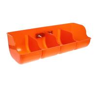 SEWACC Comedero de Plástico para Cerdos 4 Compartimentos Tamaño Mediano Resistente al Desgaste Apto para Alimentos Secos y Húmedos Adecuado para Granjas y Alimentación de Lechones