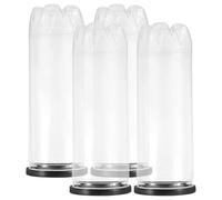 SEWACC Contenedor de Bolas de Tenis Transparente de PVC Tapa Negra, Soporte Práctico para Almacenamiento, Paquete de 4 Unidades para Suministro y Organización