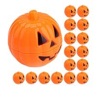SEWACC Contenedor de Calabaza de Halloween Rellenable de Plástico Naranja Caja Portátil para Almacenamiento de Dulces para Cubo Mini de 30 Piezas para Fiestas y Decoración de