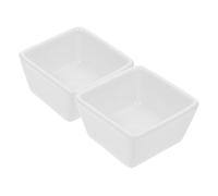 SEWACC Contenedor de mermelada cuadrado de cerámica white, paquete de 2 piezas sin rebabas, funcional para almacenar alimentos en cafeterías y hoteles