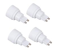 SEWACC Convertidor De Bombilla G9 a E14 4 Piezas Adaptador De Portalámparas Cerámico 100-230v Para Luces Led Fácil De Usar Resistente y Duradero