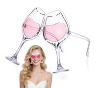 SEWACC Copas de vino con forma de loco, divertidas copas de vino para adultos, accesorios de foto, accesorios de disfraces para bares y festivales