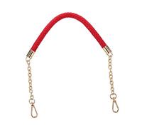 SEWACC Correa Corta De Cadena De Metal para Bolso Correa De Repuesto para Bolso De Hombro Bandolera Correa De Cuero Correa De Tejido con Cadena Cuero Sintético Rojo