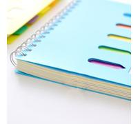 SEWACC Cuaderno de Espiral Lateral B5 Azul, Papel Grueso, Bloc de Notas para Estudiantes y Diario, Cuaderno Clasificador para Oficina y Papelería Escolar