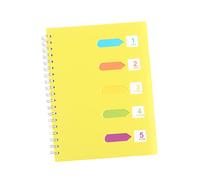 SEWACC Cuaderno Lateral Grande Amarillo de Notas Grueso con Separadores Cuaderno de Categoría para Diario Planificador Semanal y Viaje