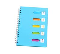 SEWACC Cuaderno Lateral Grande Azul Cuaderno Grueso con Divisores para Estudiantes Libreta Organizadora para Diario y Papelería de Viaje
