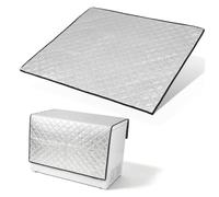 SEWACC Cubierta Aislante para Congelador Horizontal de Aluminio Plata | Protección UV y Resistencia al Agua, para Frigorífico Comercial y Mini Nevera, Uso Interior y Exterior