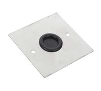 SEWACC Cubierta de Placa Ciega para Enchufe de Acero Inoxidable 86 Mm con Orificio Redondo, Tapa de Salida Eléctrica Resistente y Decorativa para Hogar y Oficina, Protección de Enchufes