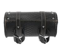 SEWACC Cuero Bolsa Lateral para Motocicleta Hebilla Rápida Negro | Salpicaduras y Transporte Sencillo, Diseño Práctico para Moto, Uso como Bolsa de Herramientas y Equipaje