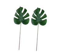 SEWACC de Monstera Artificiales 2 Piezas de Plástico Verde sin Poda y Fáciles de Cuidar sin Poda y Fáciles de Cuidar para del Hogar y Fiesta