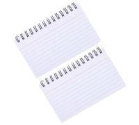 SEWACC de Notas Portátil Fichas Pequeñas 2 Piezas en Blanco, Tarjetas de Índice en Espiral para Estudiantes y Profesores, Cuaderno para Registro de Viajes y Diario Personal