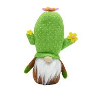 SEWACC Decoración Veraniega Creativa GNOME de Peluche con Cactus Muñeco Escandinavo Faceless Figura para Estantes y Bandejas Adorno Portátil para Hogar y Oficina
