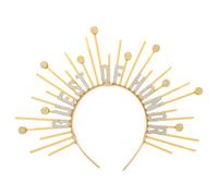 SEWACC Diadema Aureola Virgen María Diadema Dorada Metalizada para Niñas Accesorios para Disfraces para Baile Espectáculos y Fiestas Formales Occidentales