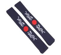 SEWACC Diadema de Estilo Japonés Bushido para Entrenamiento de Karate Pack 2 Unidades Azul Estampado Dragón Absorbente de Sudor Talla Única para Hombres Adecuado para Deportes y