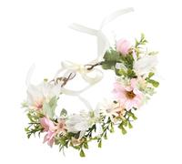 SEWACC Diadema Nupcial de Flores de Margarita de Gasa Tocado Floral Vintage para Novia Adorno Ligero y Cómodo para Boda Fiesta o Sesión Fotográfica