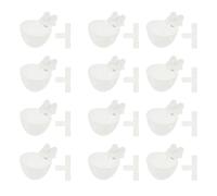 SEWACC Dispensador Automático de Agua para Palomas 20 Piezas, Comedero Plástico Resistente Tubo de Conexión de 8 Mm en Color Claro, Bebedero Casero para Palomas y Aves Pequeñas