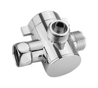 SEWACC Divisor de Agua para Ducha Vías de Inoxidable Válvula Desviadora Pulg con Cambio para Baño y Hogar Resistente y Fácil de Instalar Acabado Plateado con Broche