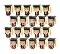 SEWACC Envases de Papel Creativos Caja de Dulces Forma de Gorro Doctoral 20 Piezas para Graduación para Recuerdos de Graduación en Fiestas