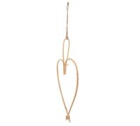 SEWACC Escultura de Pared en Forma de Corazón de Ratán Resistente, Decoración Colgante para Dormitorio y Jardín, Adorno Natural para Pared de Hogar, Decoración Rústica de Corazón