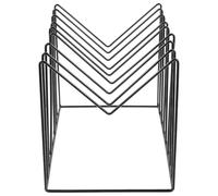 SEWACC Estantería de Hierro para Escritorio Color Negro, Expositor de Revistas y Libros, Estante Metálico de Pie Compacto para Oficina, Hogar y Aula, Organizador de Almacenamiento