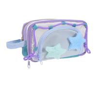 SEWACC Estuche Grande para lápices: Estuche Kawaii Multicapa con Insignia de Estrella, Organizador portátil de Material Escolar para Estudiantes.