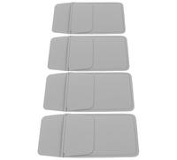 SEWACC Estuche para Bolígrafos de Cuero Sintético Gris Protector de Bolsillo Portátil 4 Piezas Organizador Compacto para Lápices y Herramientas Funda Ligera para Camisas y Viajes