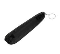 SEWACC Estuche para Lápices Pequeño de PU Cremallera, Funda Fina y Portátil para Bolígrafos, Bolsa de Papelería Organizada y Resistente para Uso Diario y Viaje (Gris)