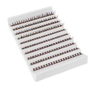 SEWACC Extensiones de Pestañas Postizas Marrones, Paquete de 10 Series, Pestañas en Racimo Naturales y Ligeras, Diseño Rizado para Maquillaje Diario y Cosplay
