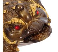 SEWACC Figura de Rana de Dinero de Resina Que Cambia de Color Mascota de Té Feng Shui Dorada Estatua Decorativa para Oficina y Hogar Accesorio de Té Kung Fu Símbolo de Buena Suerte y