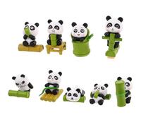 SEWACC Figuras de Panda de PVC para Jardín Decoración de Escritorio Miniatura de Bambú Resistente para Exteriores Adorno Grande 8 Estilos Adecuado para Decoración de Hogar y Oficina