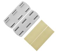 SEWACC Fijadores de Plástico Blanco para de Pared y Orden en Cualquier Lugar Juego de 3 Montura sin Perforación para Organizador de Cables y Enchufes Colgantes