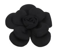 SEWACC Flores 3D Grandes de Tela para Coser Apliques Decorativos Negros Adorno Floral Tridimensional para Ropa Accesorios DIY Detalles para Vestidos y Ceremonias