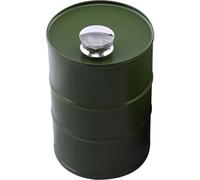 SEWACC Frasco de Licor Creativo de Camping 750ml en Acero Inoxidable | Diseño Tipo Barril de Gasolina, Superficie Pulida, Verde, Uso Exterior y Decoración del Hogar