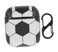 SEWACC Funda Protectora para Auriculares PU Cuero Ligera con Diseño de Fútbol Compatible con Airpods ª y ª Generación Estuche de Transporte Resistente para Uso Interior y Exterior