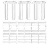 SEWACC Fundas de Compresión de Plástico para Gafas sin Montura 200 Piezas Diseño con Orificio Perforado 16X08X7 MM Accesorio Resistente para Reparación y Sujeción Nasal Adecuado