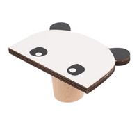 SEWACC Gancho de Pared Adhesivo Diseño Panda de Madera Maciza, Colgador para Ropa y Toallas, Perchero Infantil sin Taladro, Decoración para Dormitorio y Habitación