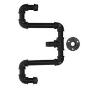 SEWACC Gancho de Pared de Metal para Colgar Ropa y Toallas Estilo Industrial Vintage Negro Soporte Resistente para Objetos Pesados Habitación
